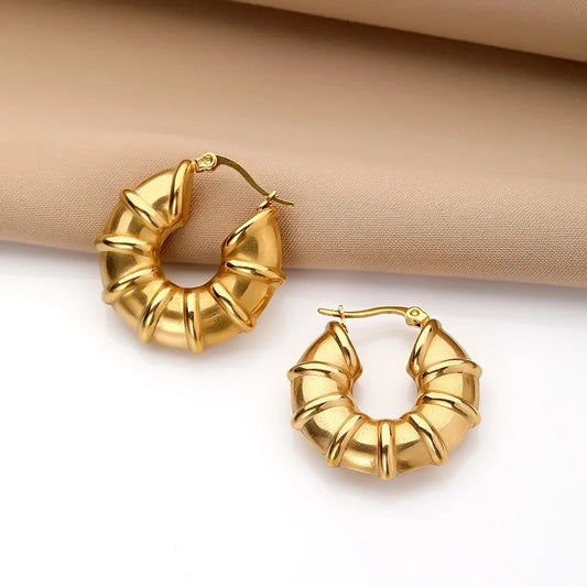 Bamboo Chunky Hoops