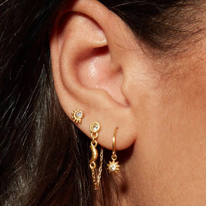Sun & Moon Drop Earrings