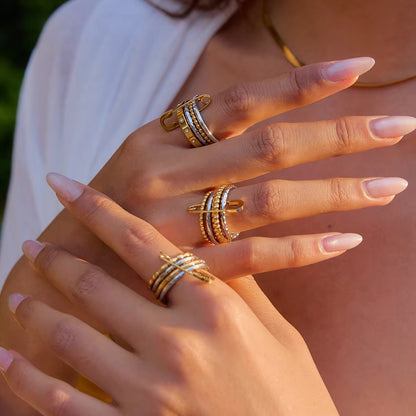 Bling Pin Multi-Layer Ring