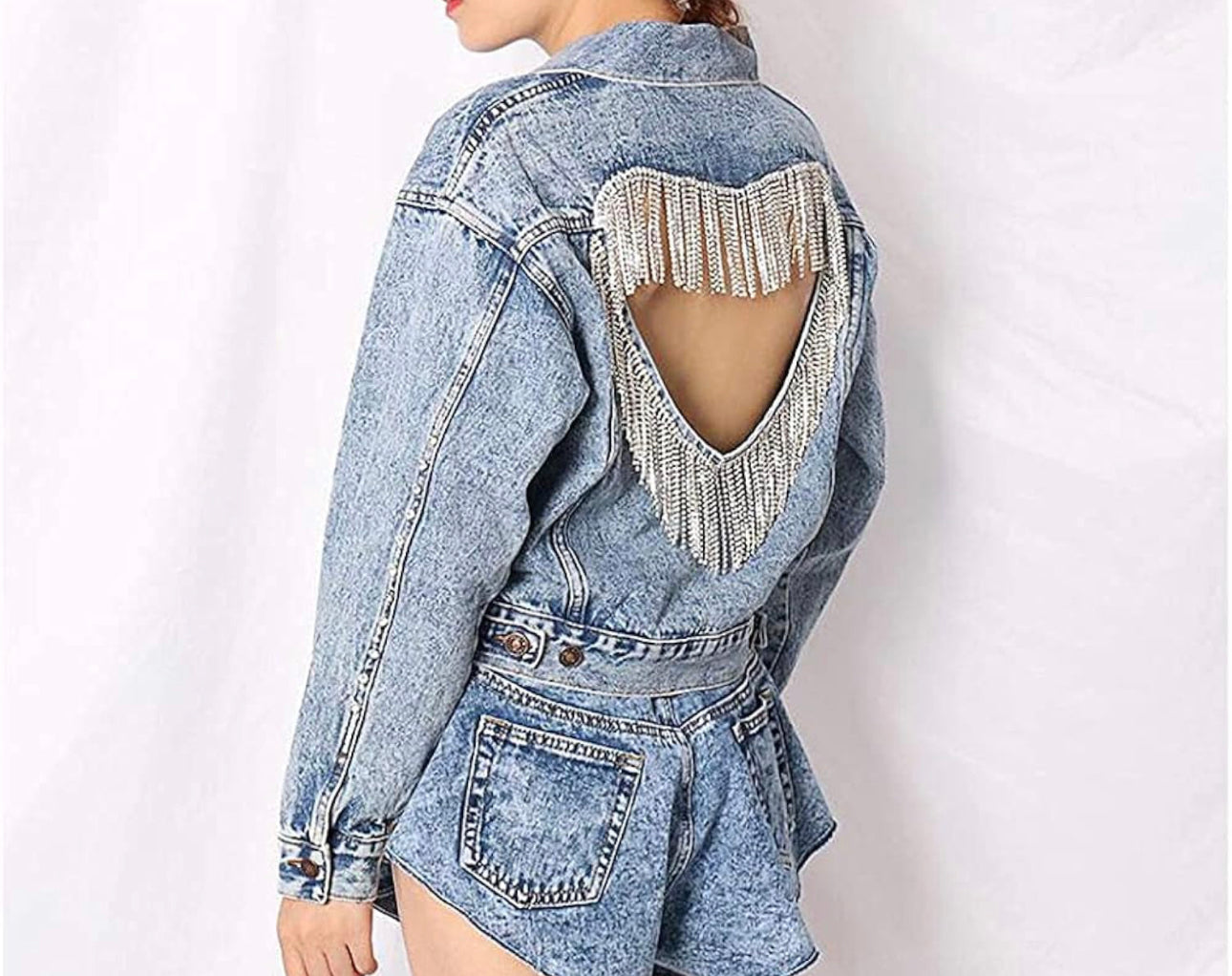 Rhinestone Denim Jacket