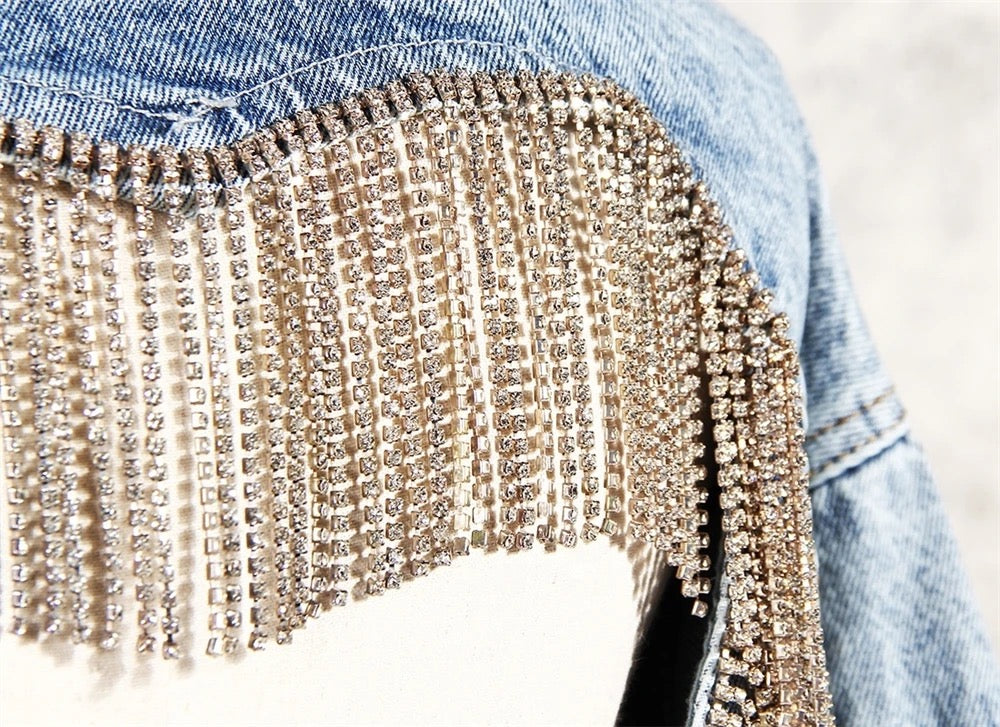 Rhinestone Denim Jacket