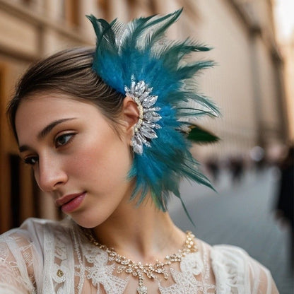 My Turquoise Feather Cuff (Single)