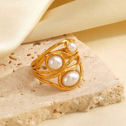 My Pearl Inlaid Ring (Gold)