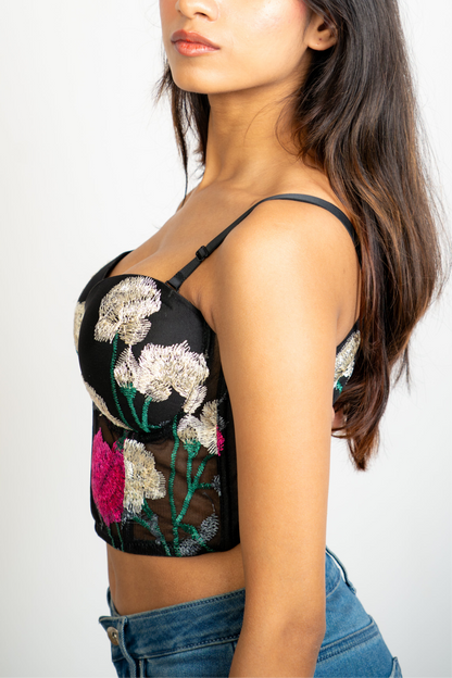 Midnight Bloom Corset