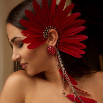 Phoenix Feather Ear Cuff (Single)