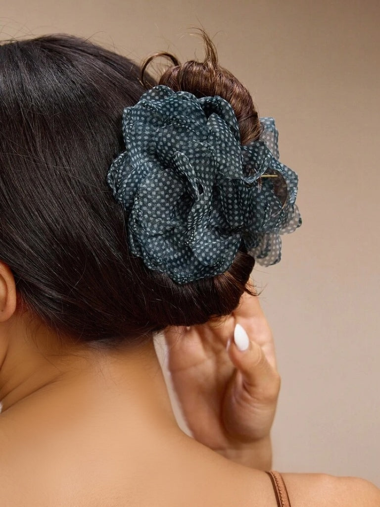 Polka Bloom Hair Claw Clutchers (Set of 2)