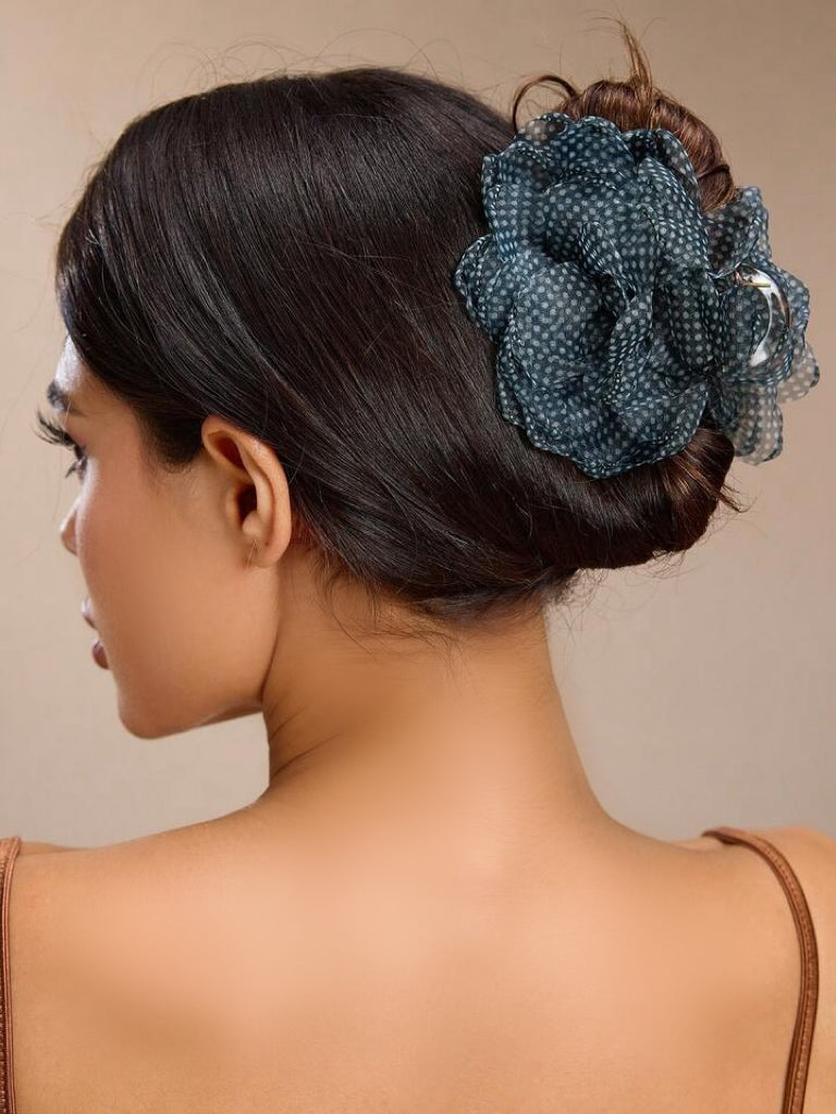 Polka Bloom Hair Claw Clutchers (Set of 2)