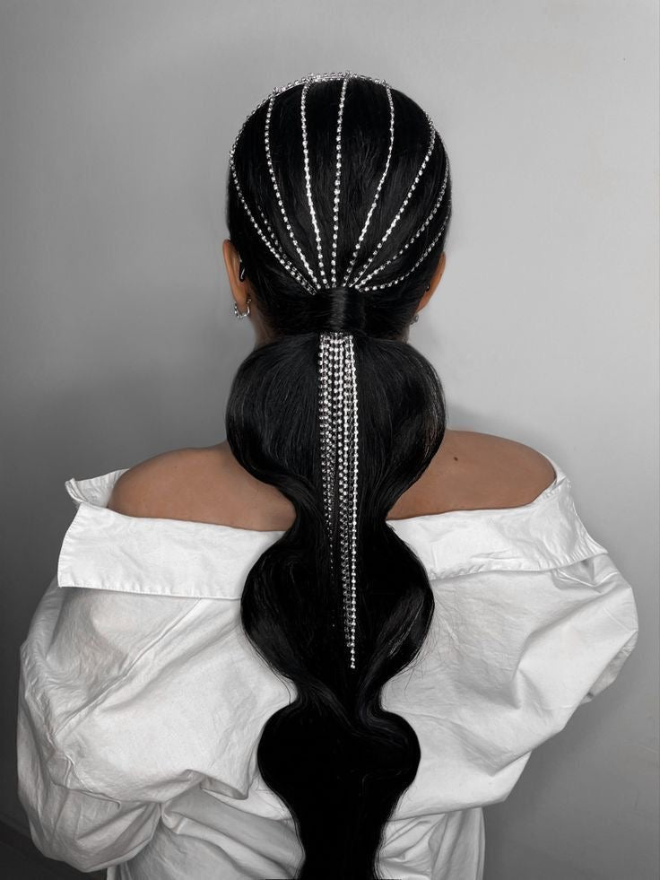 Rhinestone Tasseled Hairwear Band