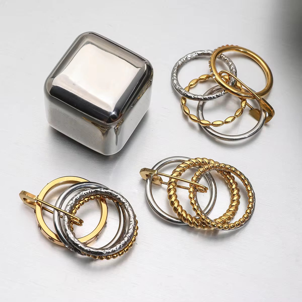 Bling Pin Multi-Layer Ring
