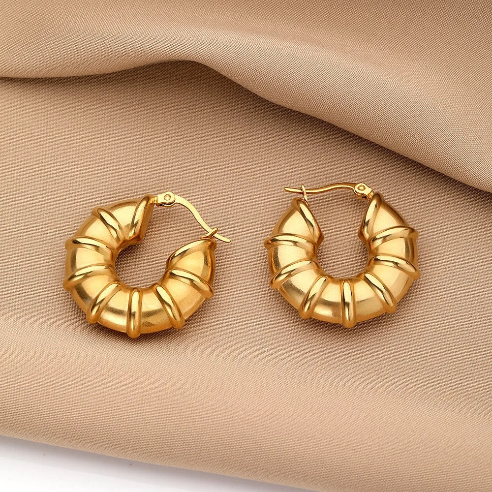 Bamboo Chunky Hoops