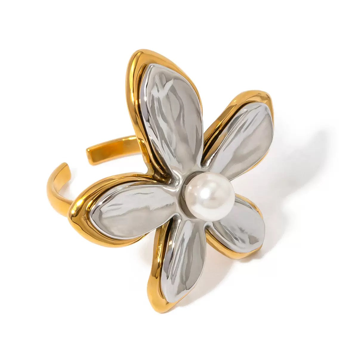 Dual Bloom Statement Ring