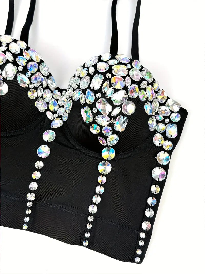 Bling Midnight Sky (Handmade Bejeweled Corset)