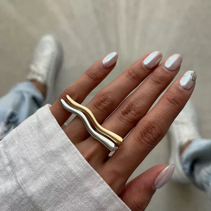 Liquid Wave Statement Ring