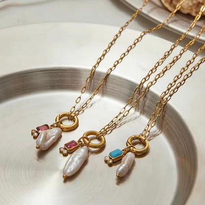 Pearl Pop Charms Necklace