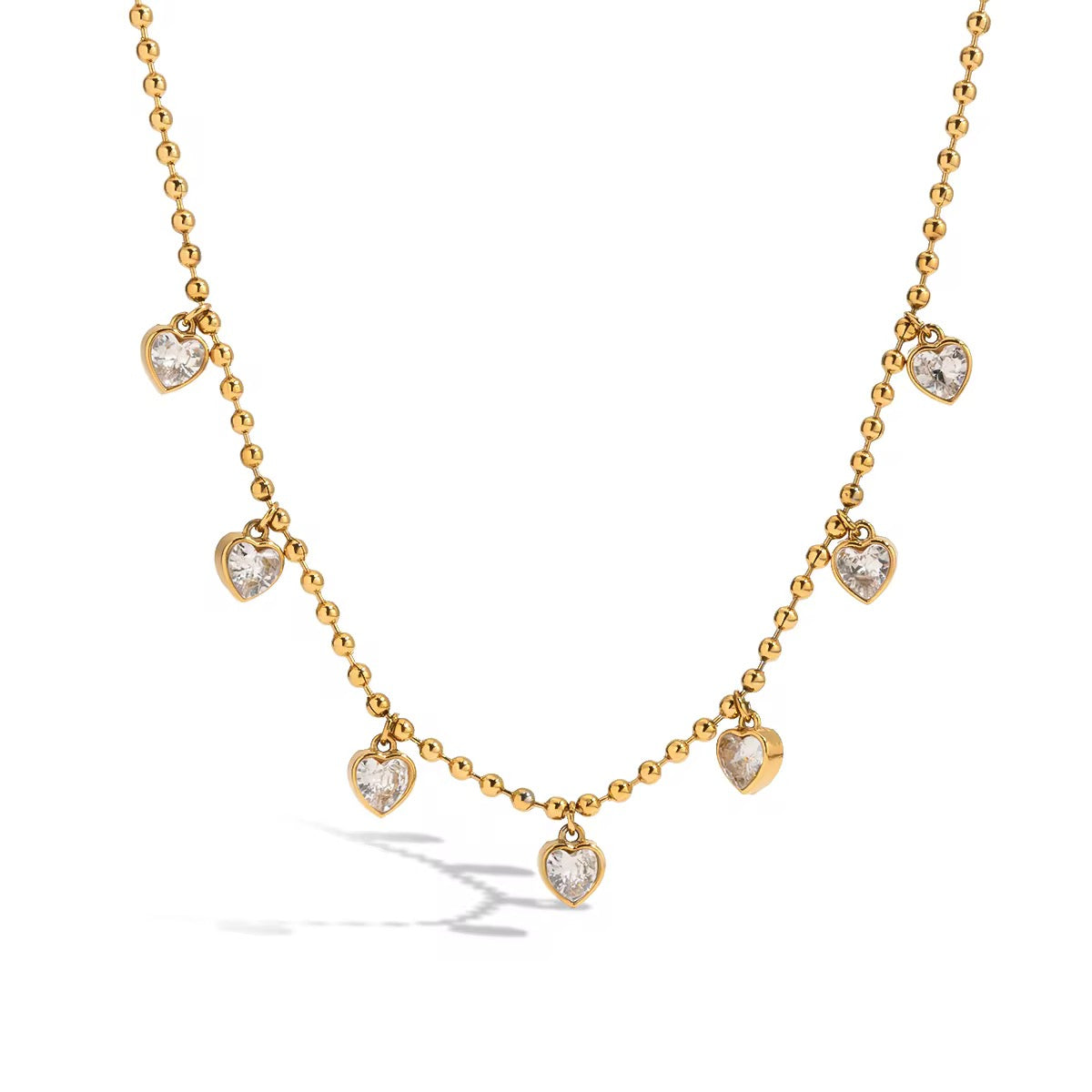 Dainty Heart Drop Necklace