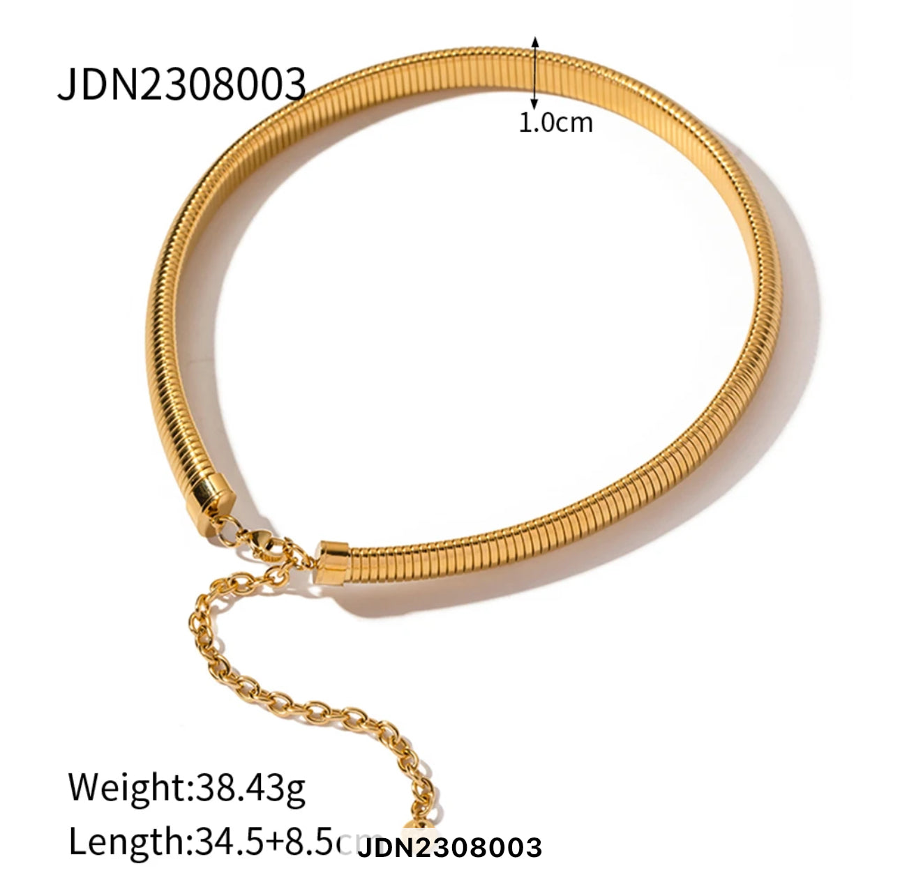 Snake Chain Choker Necklace (Gold & Silver)