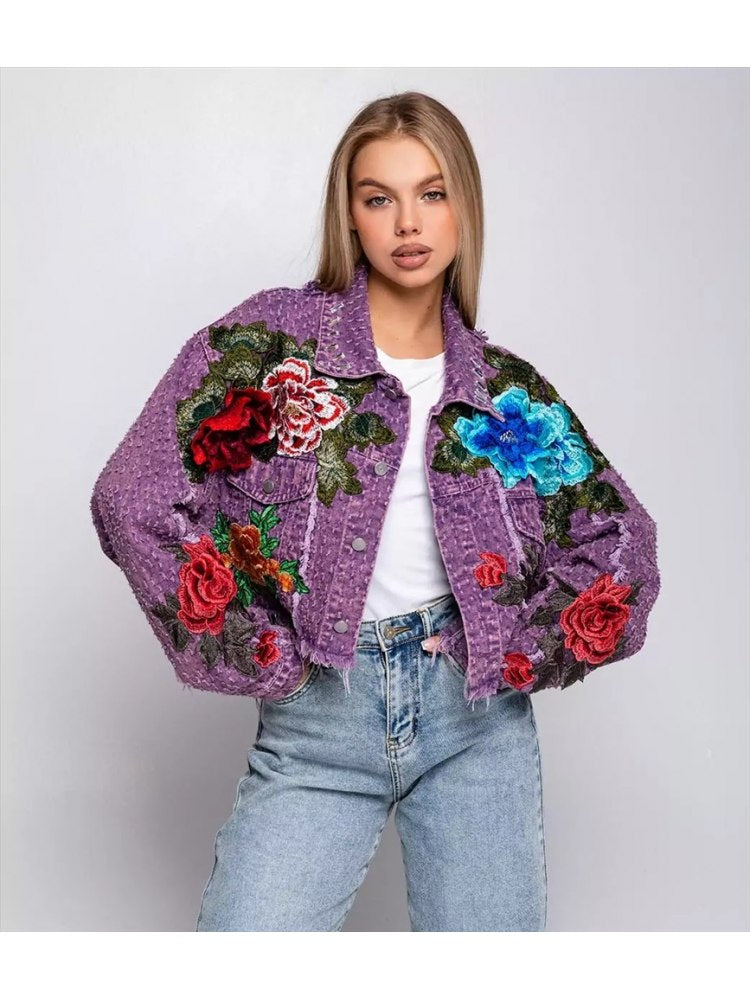 My Purple Spring Fling (Denim Jacket)