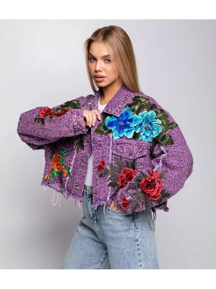 My Purple Spring Fling (Denim Jacket)