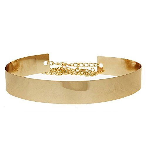 Wide Dress Belt (Chrome Gold)