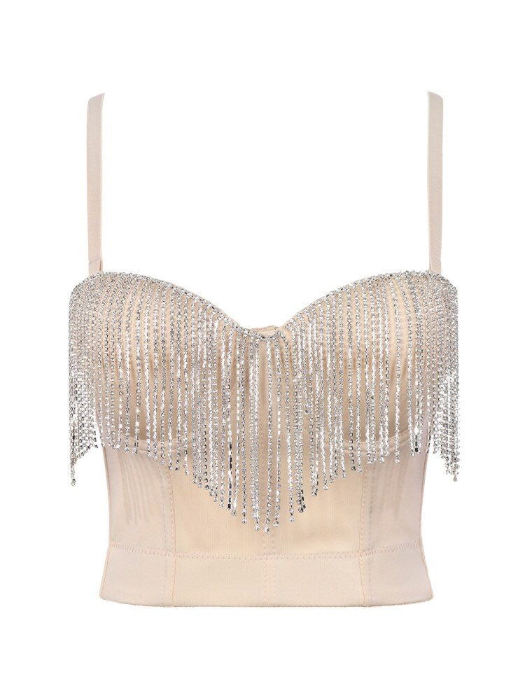 Rhinestone Laced Bustier (Skin)