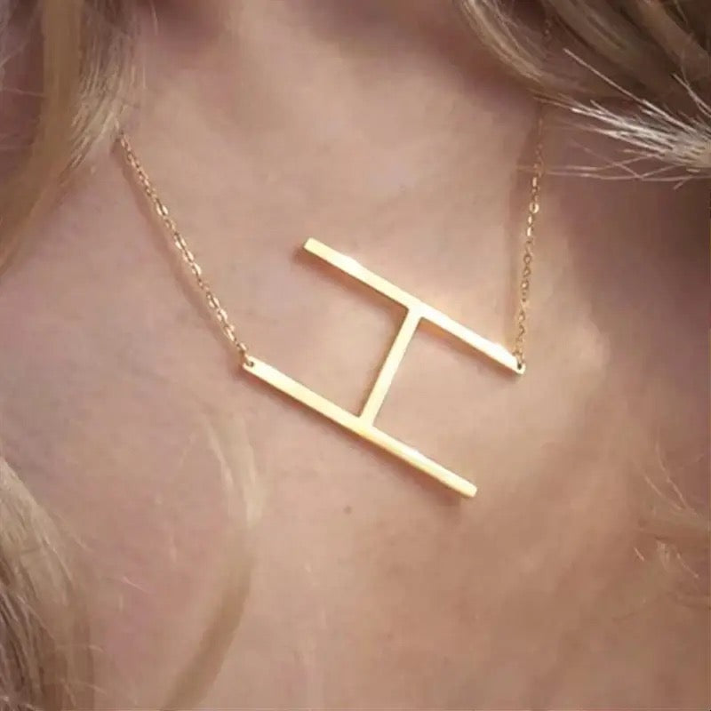 Initial Letter Necklace (Gold)