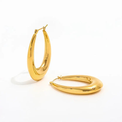 Hollow Egg Hoops (Gold)