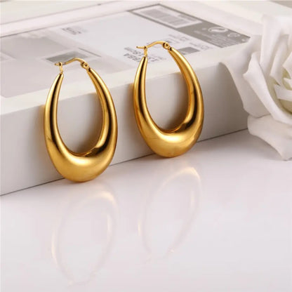 Hollow Egg Hoops (Gold)