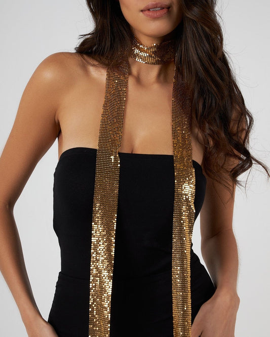 Metal Mesh Belt/Scarf (Gold/silver)