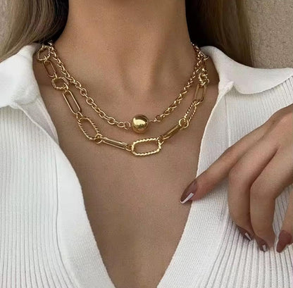 Chunky Pendulum Layered Necklace