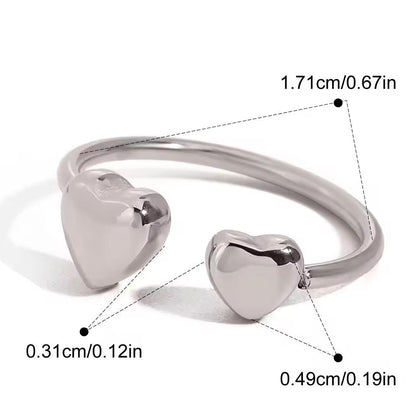 Sculpted Silver Chrome Rings