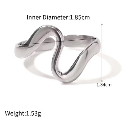 Sculpted Silver Chrome Rings