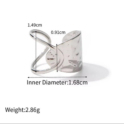 Sculpted Silver Chrome Rings