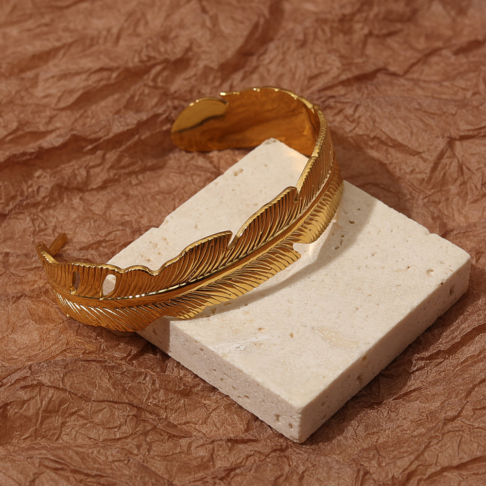 My Leafy Bangle (18k Gold Plated)