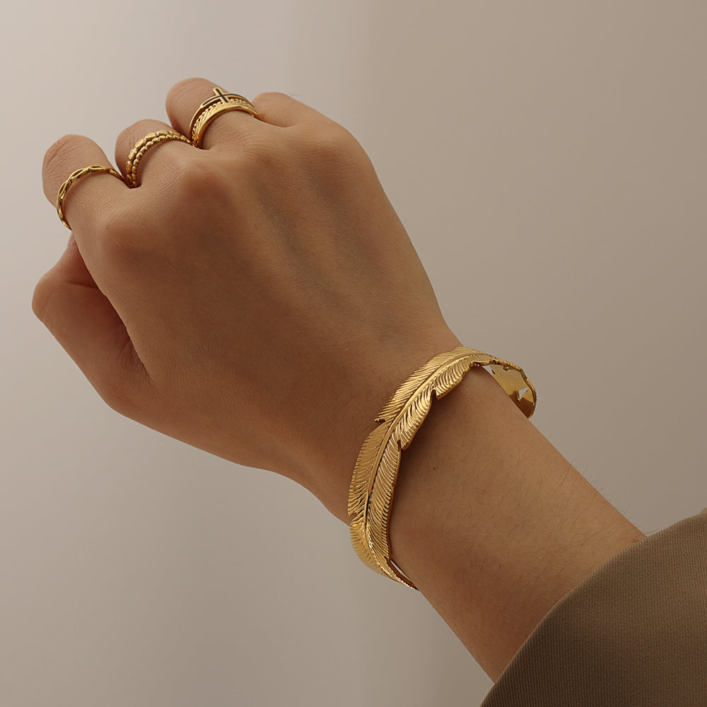My Leafy Bangle (18k Gold Plated)