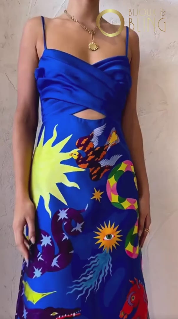 BOHO VIBES DRESS (BLUE)