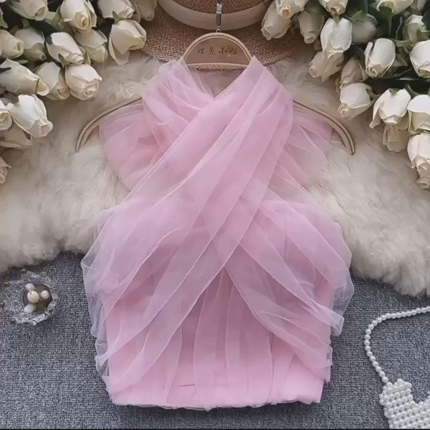 Halter Bustier (Baby Pink, White, Black)