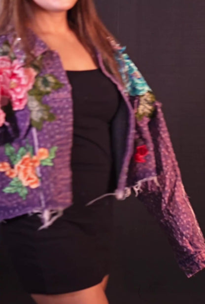 My Purple Spring Fling (Denim Jacket)