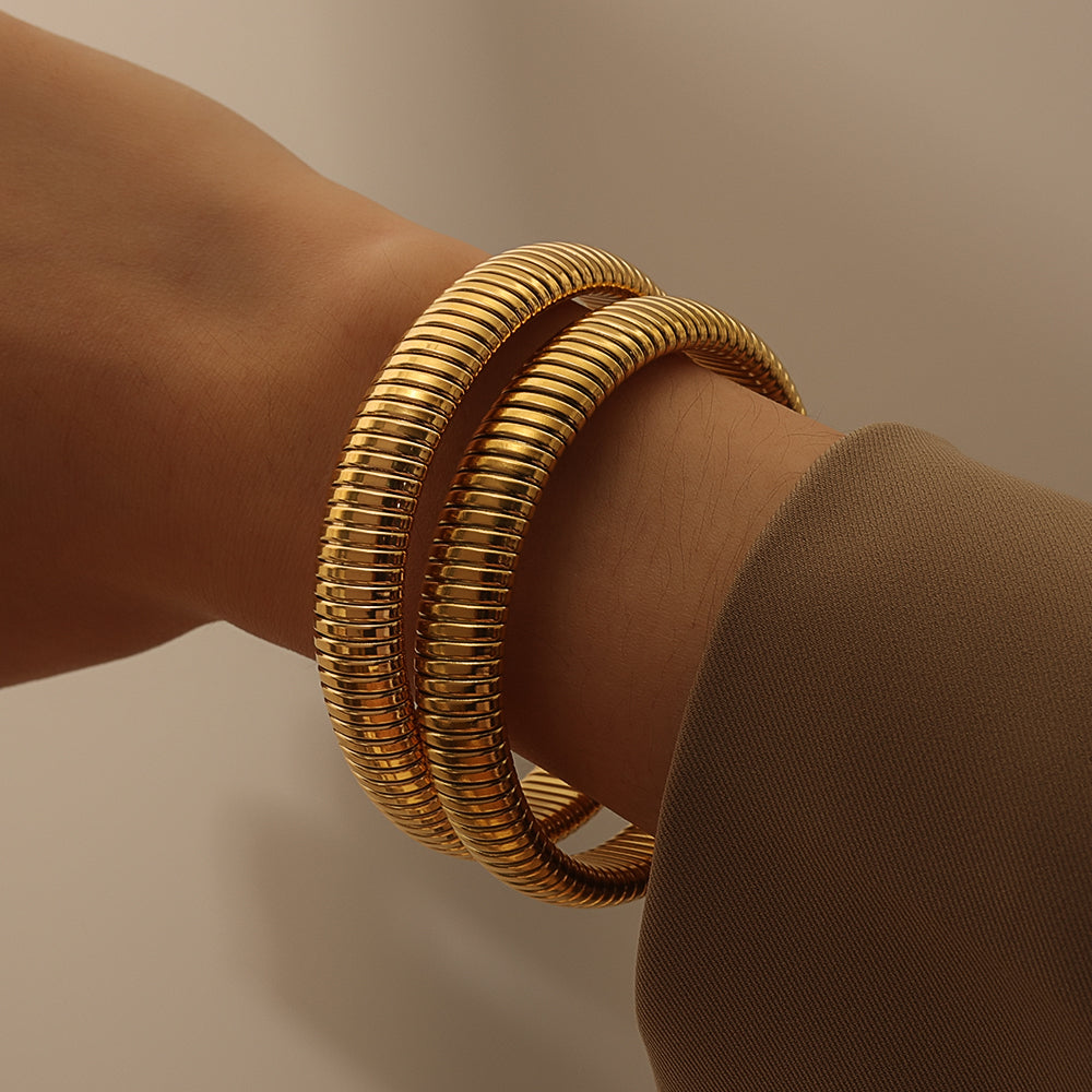 Punk Spiral Wrap Bracelet Band